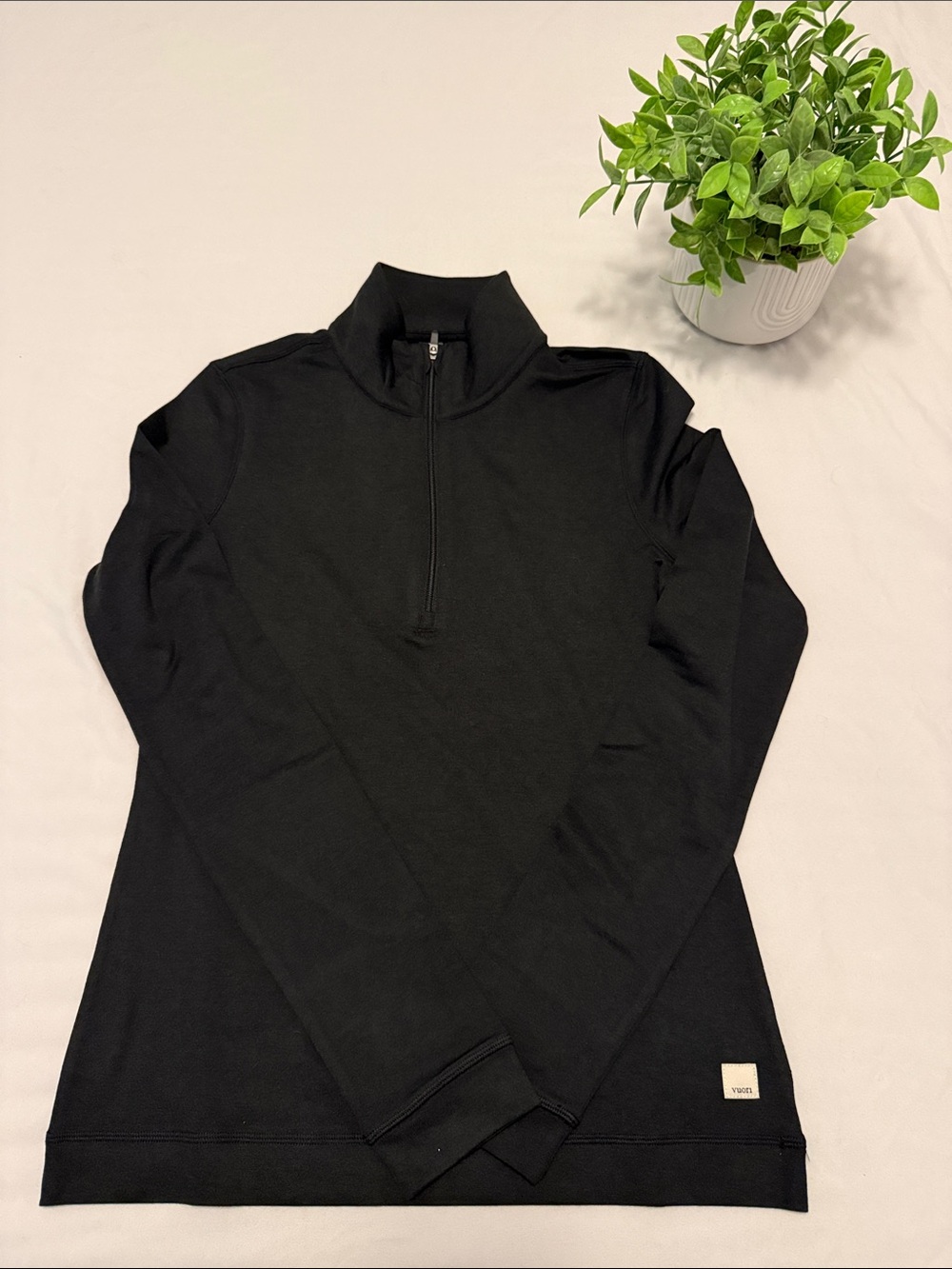 Vuori Halo Essential Half-Zip Black Heather